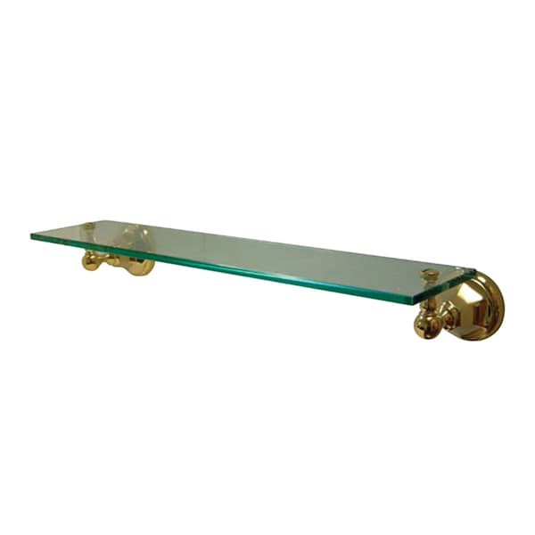 Metropolitan Cosmetic Glass Shelf, Polished Brass